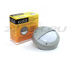 Уличный светильник Ecola GX53 IP65 накладной круглый с ресничкой серый