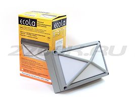 Уличный светильник Ecola GX53x2 IP65 накладной прямоугольник-пирамида серый