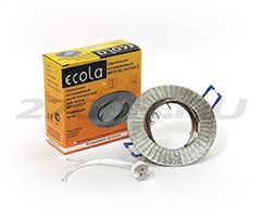 Встраиваемый поворотный светильник Ecola MR16 DL119 GU5.3 рифленые лучи сатин-хром