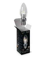 Светодиодная лампа Gauss свеча искристый трилистник LED 3W E27 (прозрачная) 2700K