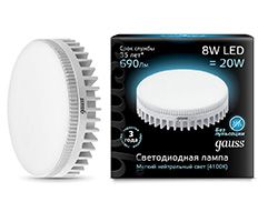 Светодиодная лампа Gauss GX53 LED 8W (матовая) 4100K