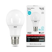 Светодиодная лампа Gauss Elementary шар LED 7W A60 E27 (матовая) 4100K