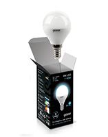 Светодиодная лампа Gauss шар LED 4W G45 E14 (матовая) 4100K