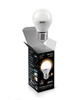 Светодиодная лампа Gauss шар LED 4W G45 E27 (матовая) 2700K