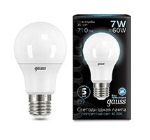 Светодиодная лампа Gauss шар LED 7W A60 E27 (матовая) 4100K