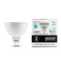 Светодиодная лампа Gauss Elementary рефлектор MR16 LED 7W GU5.3 (матовая) 4100K