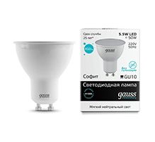 Светодиодная лампа Gauss Elementary рефлектор GU10 LED 5,5W (матовая) 4100K