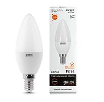 Светодиодная лампа Gauss Elementary свеча LED 6W E14 (матовая) 2700K