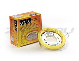 Встраиваемый потолочный светильник Ecola GX53 H4 сатин-золото