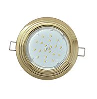 Встраиваемый светильник Ecola GX53 H4 с гравировкой два круга золото