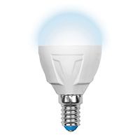 Диммируемая светодиодная лампа Uniel Palazzo DIM шар LED 6W G45 E14 4500K (матовое стекло)