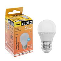 Светодиодная лампа Ecola в форме шара LED 5,4W G45 E27 2700K