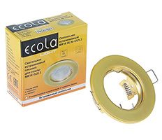 Встраиваемый точечный светильник Ecola Light MR16 DL90 плоский перламутровое золото