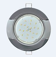Встраиваемый светильник волна Ecola GX53 H4 черный хром-серебро