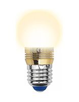 Светодиодная лампа Uniel Crystal Gold в форме шара LED 5W E27 3000K для хрустальных люстр (матовая)