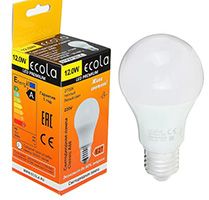 Светодиодная лампа Ecola в форме шара LED Premium 12W A60 E27 2700K
