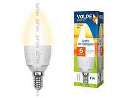 Светодиодная лампа Volpe Simpe свеча E14 LED 6W (матовое стекло) 3000K