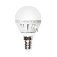 Светодиодная лампа Uniel Merli в форме шара LED 6W G45 E14 3000K (матовая)