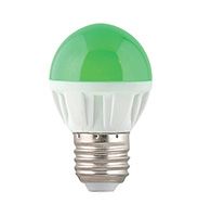 Светодиодная лампа Ecola шар LED 4W E27 (матовая) зеленая