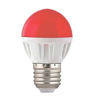 Светодиодная лампа Ecola шар LED 4W G45 E27 (матовая) красная