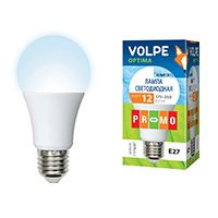 Светодиодная лампа Volpe Optima в форме шара A60 E27 LED 12W (матовое стекло) 4500K