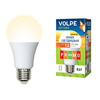 Светодиодная лампа Volpe Optima в форме шара A60 E27 LED 12W (матовое стекло) 3000K