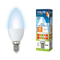 Светодиодная лампа Volpe Optima свеча C37 E14 LED 6W (матовое стекло) 4500K