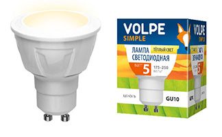 Светодиодная лампа Volpe Simple рефлектор LED 5W GU10 3000K