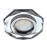 Встраиваемый светильник Ecola MR16 DL1652 GU5.3 Glass хром с восьмиугольной вкладкой хром