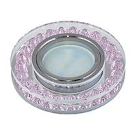 Встраиваемый светильник Fametto Peonia MR16 DLS-P102 круглый GU5.3 хром с розовыми кристаллами