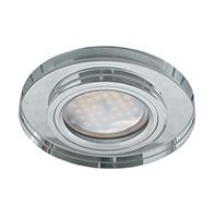 Встраиваемый светильник Ecola MR16 DL1650 GU5.3 Glass хром с круглой вкладкой хром