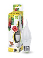 Светодиодная лампа ASD Standard свеча на ветру LED 7,5W E27 (матовая) 3000K