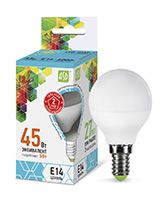 Светодиодная лампа ASD Standard шар LED 5W G45 E14 (матовая) 4000K