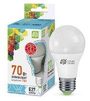 Светодиодная лампа ASD Standard шар LED 7W A60 E27 (матовая) 4000K