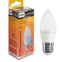 Светодиодная лампа Ecola свеча LED Premium 8W E27 4000K
