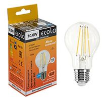 Филаментная светодиодная лампа Ecola в форме шара LED Premium 10W E27 (прозрачная) 4000K