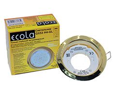 Встраиваемый глубокий светильник Ecola GX53 H4-GL золото