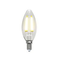 Филаментная светодиодная лампа Uniel Sky в форме свечи LED 6W E14 4000K (прозрачная)