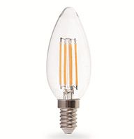 Филаментная светодиодная лампа Camelion Basic Power свеча LED 4W E14 (прозрачная) 3000K