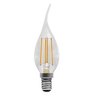 Филаментная светодиодная лампа Ecola в форме свечи на ветру LED Premium 6W E14 2700K (прозрачная)
