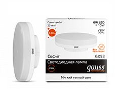 Светодиодная лампа Gauss Elementary GX53 LED 6W (матовая) 2700K