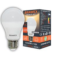 Светодиодная лампа BRAWEX Premium шар LED 11W A60 E27 3000K