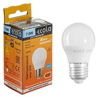 Светодиодная лампа Ecola в форме шара LED Premium 7W G45 E27 6500K