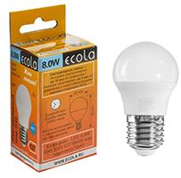 Светодиодная лампа Ecola в форме шара LED 8W G45 E27 6000K