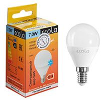 Светодиодная лампа Ecola в форме шара LED 7W G45 E14 6500K