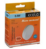 Светодиодная лампа Ecola GX53 LED 8,5W (матовая) 6000K