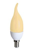 Светодиодная лампа Ecola свеча на ветру LED Premium 8W E14 золотистая