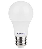 Светодиодная лампа General ECO шар LED 9W A60 E27 (матовая) 2700K