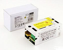 Блок питания Ecola для светодиодной ленты 15W IP20 220V-12V