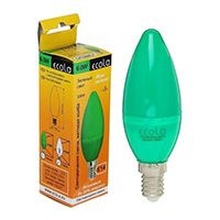 Светодиодная лампа Ecola свеча LED 6W E14 (матовая) зеленая